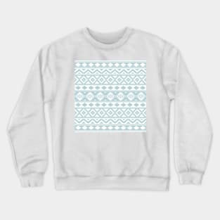 Aztec Essence Duck Egg Blue & White Pattern Crewneck Sweatshirt